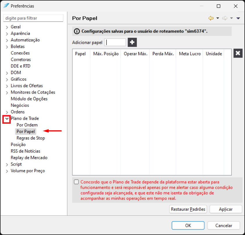 visao configuracao do plano de trade por papel.png