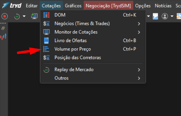 volume por preço no menu cotações.png